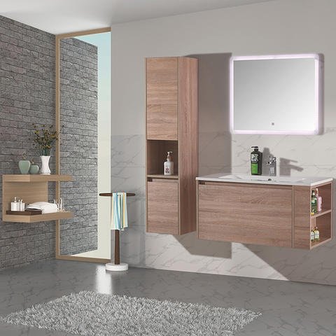 JD-MDG1508-1000 Custom Bathroom Vanities Tall Skinny Bathroom Cabinet