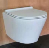 JD-10822B Wall Hung Toilet Bowl, Glossy White