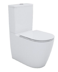JD-10022+11112 Two-Piece Dual Flush System, High-Efficiency with Rimless, Cotton White