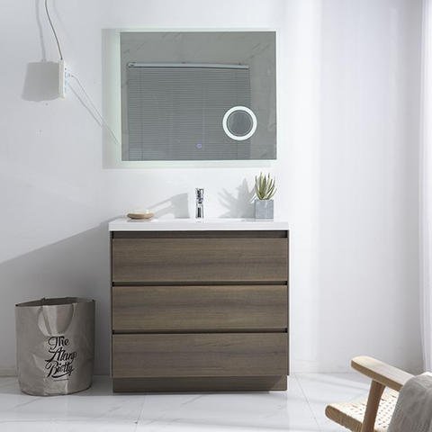 JD-MDG1806-900 Corner Basin Vanity Unit Small White Bathroom Cabinet