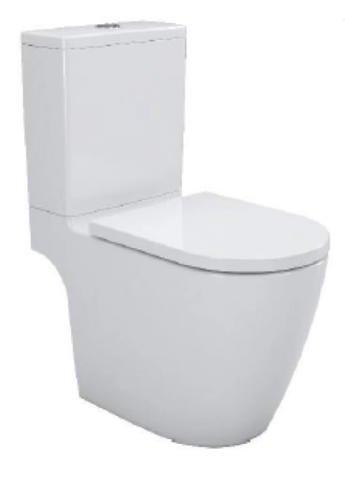 JD-10222+11112 Dual-flush Two Piece Toilet with Slim Seat Cover, White Finish Toilet Bowl