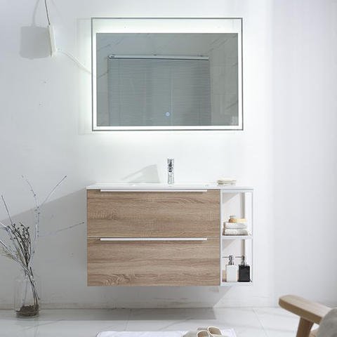 JD-MDG1804-1000 High End Bathroom Vanities Bathroom Wall Cabinet with Towel Bar