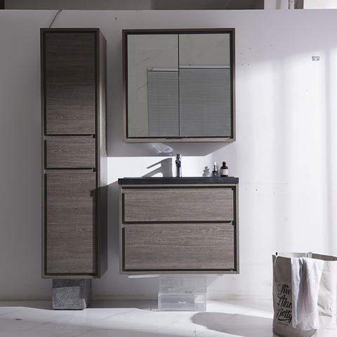 JD-MDG1807-8000 Bespoke Wall Hung Basin Vanity Unit White Gloss Bathroom Floor Cabinet